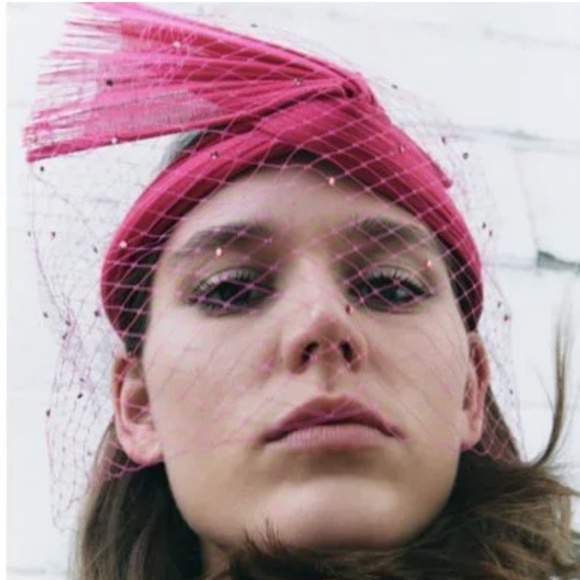 Zara Knotted Headband Piece Rhinestone Veil NWT - Picture 3 of 3